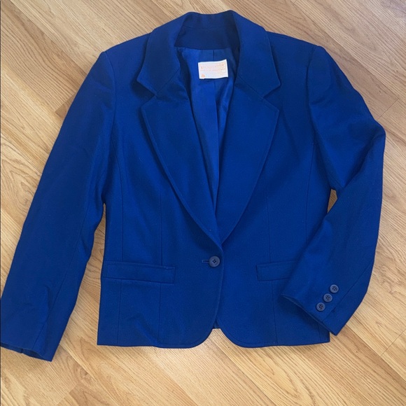 Pendleton Jackets & Blazers - Vintage Pendleton Cobalt Blue Blazer Made In USA 100% wool size 10